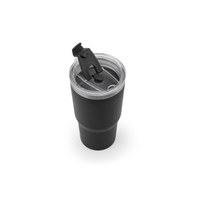 JOYNER M. Compact stainless steel travel cup (91 recycled) with vacuum insulated double wall and matt finish 600 mL